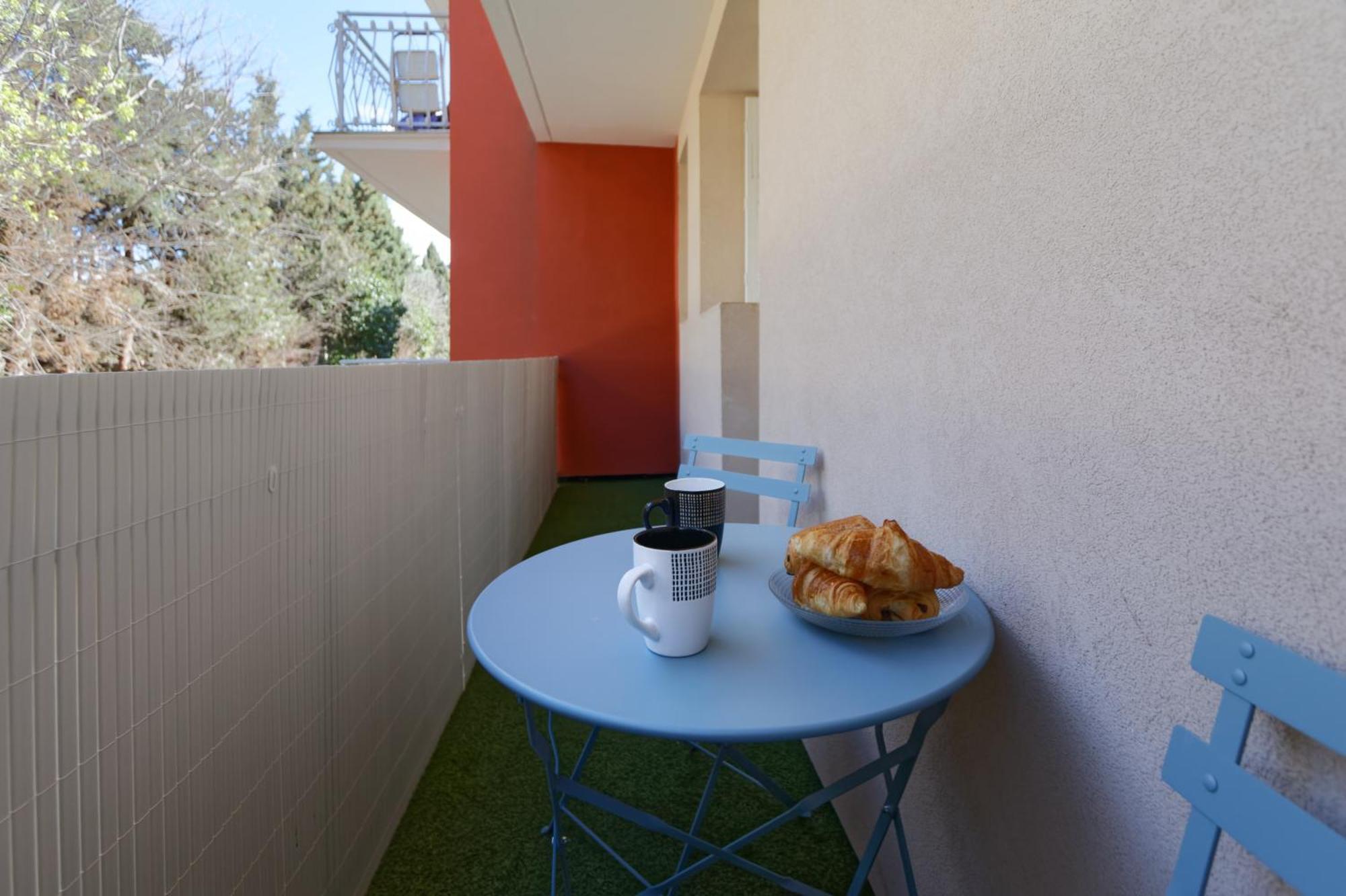 016- T2 Tropisme, Appart 1 Chambre,Clim,Wifi,Parking Montpellier Buitenkant foto