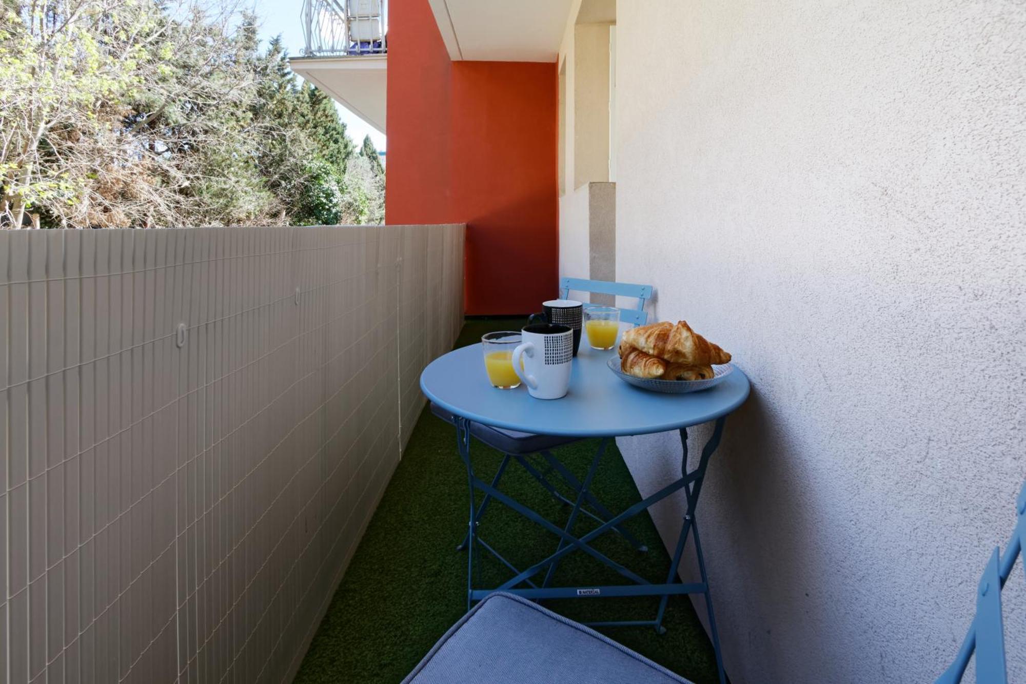 016- T2 Tropisme, Appart 1 Chambre,Clim,Wifi,Parking Montpellier Buitenkant foto
