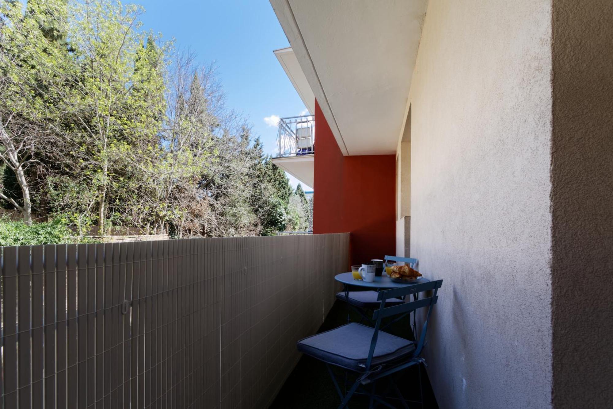 016- T2 Tropisme, Appart 1 Chambre,Clim,Wifi,Parking Montpellier Buitenkant foto
